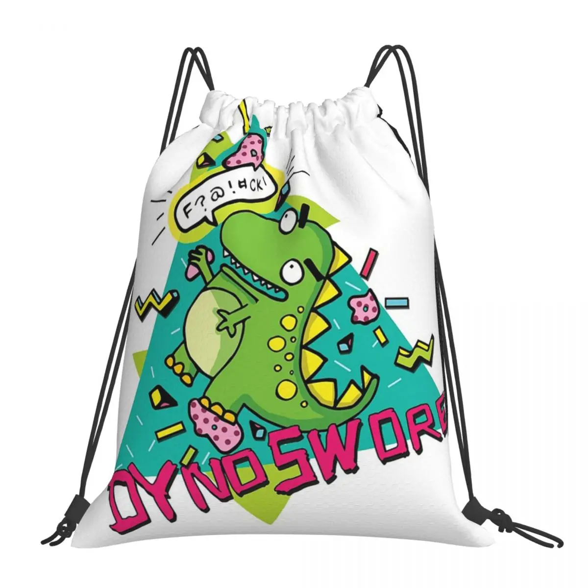 

Dyno Bouldering Dinosaur Backpacks Portable Drawstring Bags Drawstring Bundle Pocket Sports Bag Book Bags For Travel Students