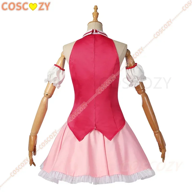 Disfraz de Cosplay Ai Hoshino Oshi No Ko para mujer, vestido rojo con horquilla de conejo, traje de fiesta para eventos, novedad