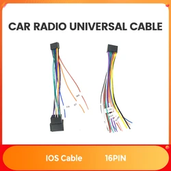 Car Stereo Radio ISO Cable Adapter Universal 16 Pin Plug Female Connector Wiring Harness Automobile Accessories for NEW Pioneer