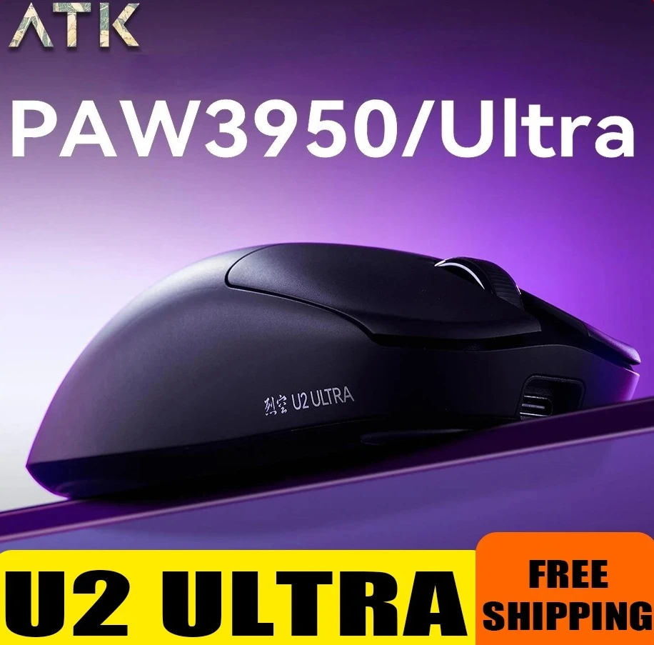 

ATK BlazingSky U2 Wireless Gaming Mouse 3mode 44g Lightweight Double 8k Custom PAW 3950 Ultra PC Accessory E-sports Mouse