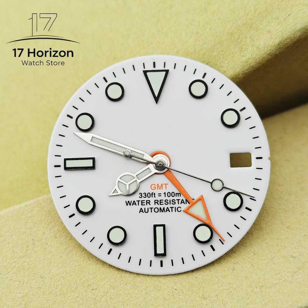 NH34 Dial 28.5MM GMT Watch Dial Fit For Explorer II GMT Dial BGW9 Luminous For NH34 Series Movement Single Calendar Dial Accesso