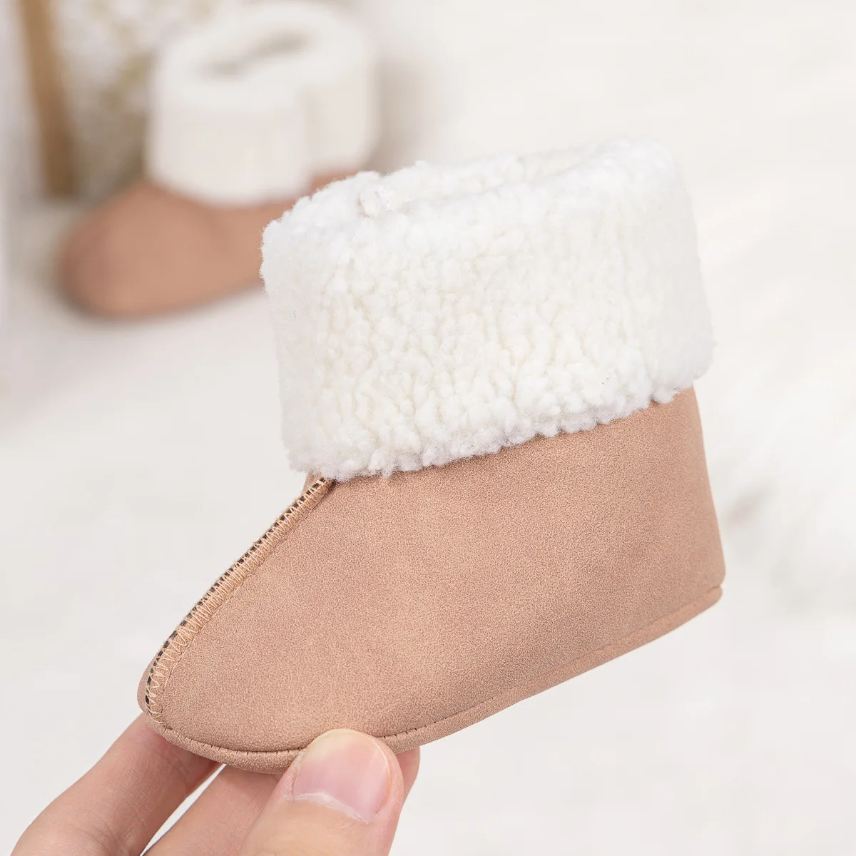 Kids'Casual Shoes Snow Boots Cartoon Solid color Winter Shoes For Baby Warm Anti-slip Soft Bottom Pink Brown Shoes Size 11-13