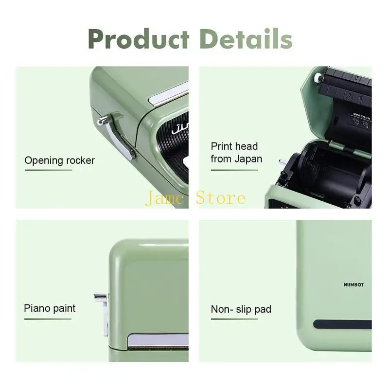 LX0B Printer Label Termal Kompatibel dengan Pakaian Portabel Perhiasan Supermarket Kue Coding Set Regonisasi