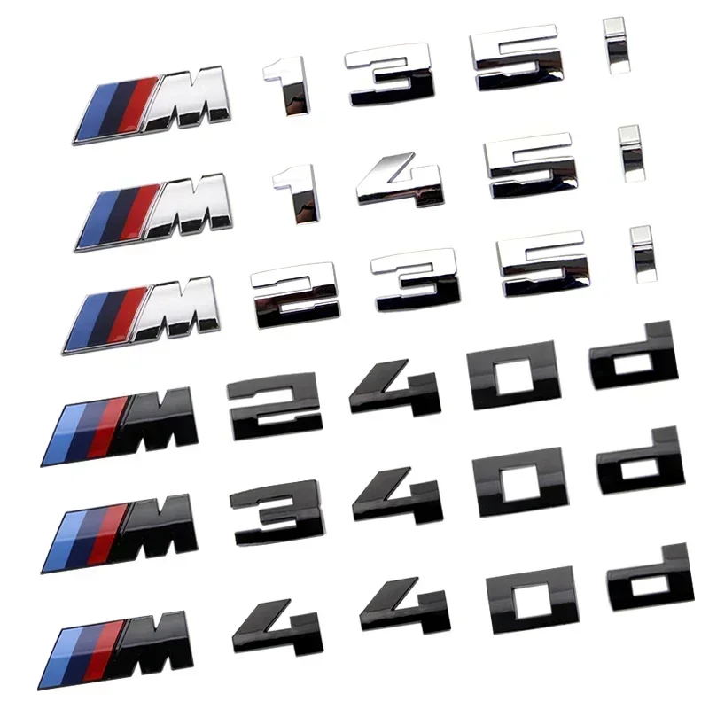 Für BMW M Power alte Embleme Abzeichen Logo M135d M135i M145d M145i M240d M240i M340d M340i M440d M440i M550i M760Li ABS Hinten Logo