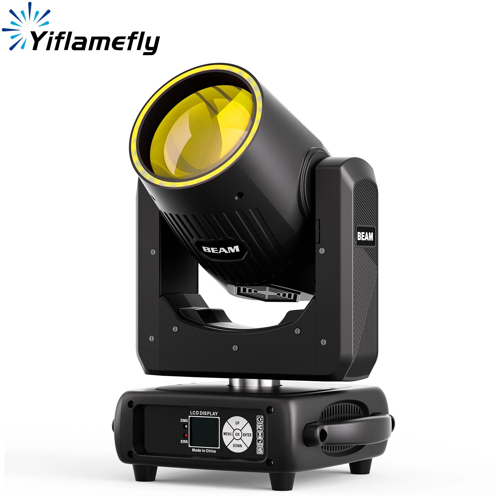 

Yiflamefly 14R 295W луч с подвижной головкой и кольцом, высококачественный профессиональный сценический светильник DMX, прожекторы для DJ Disco Party KTV
