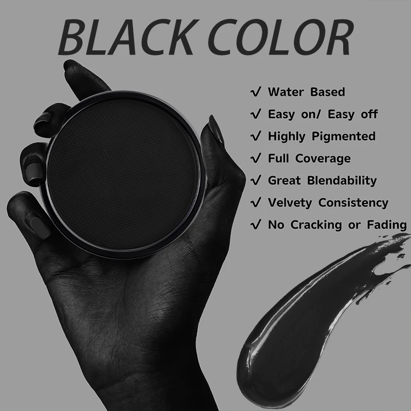 لوحة رسم للوجه والجسم 30 جرام، غير سامة وآمنة أحادية اللون تعتمد على الوجه والجسم، مكياج للحفلات التنكرية، مهرجان الهالوين #4