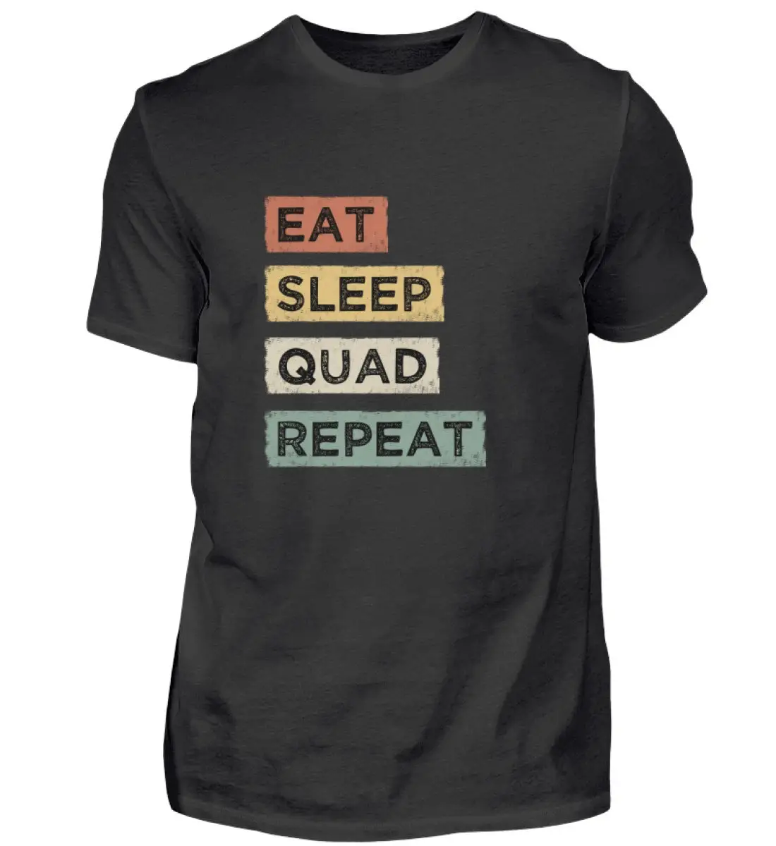 Eat Sleep Quad Repeat Atv Motocross Retro Vintage T Shirt