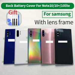 For Samsung Galaxy Note 10 N975 Note 10 plus Note 10 Lite NOTE10+  Battery Back Cover Door Housing +Camera Glass Lens Frame