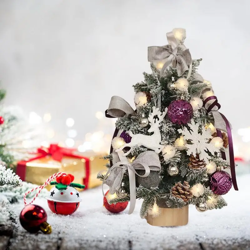 Hot Sale 45cm Small Christmas Tree Table Home Decoration PVC Artificial Xmas Ornaments Small Christmas Tree Party New Year 2025