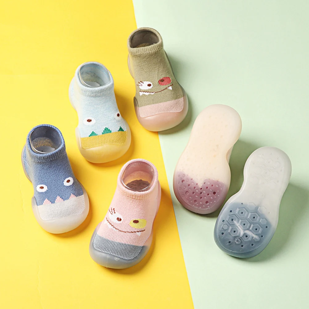 

1Pair Baby Prewalker Cotton Flooring Shoes Non-Slip Breathable Infant Home Shoes Soft Comfortable Anti-Skid Socks