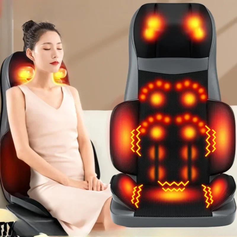 Home/Car Back Pain Relief Full Body Massager Automatic Kneading Shoulder Cervical Spine Waist Back Massage Cushion Massage Chair