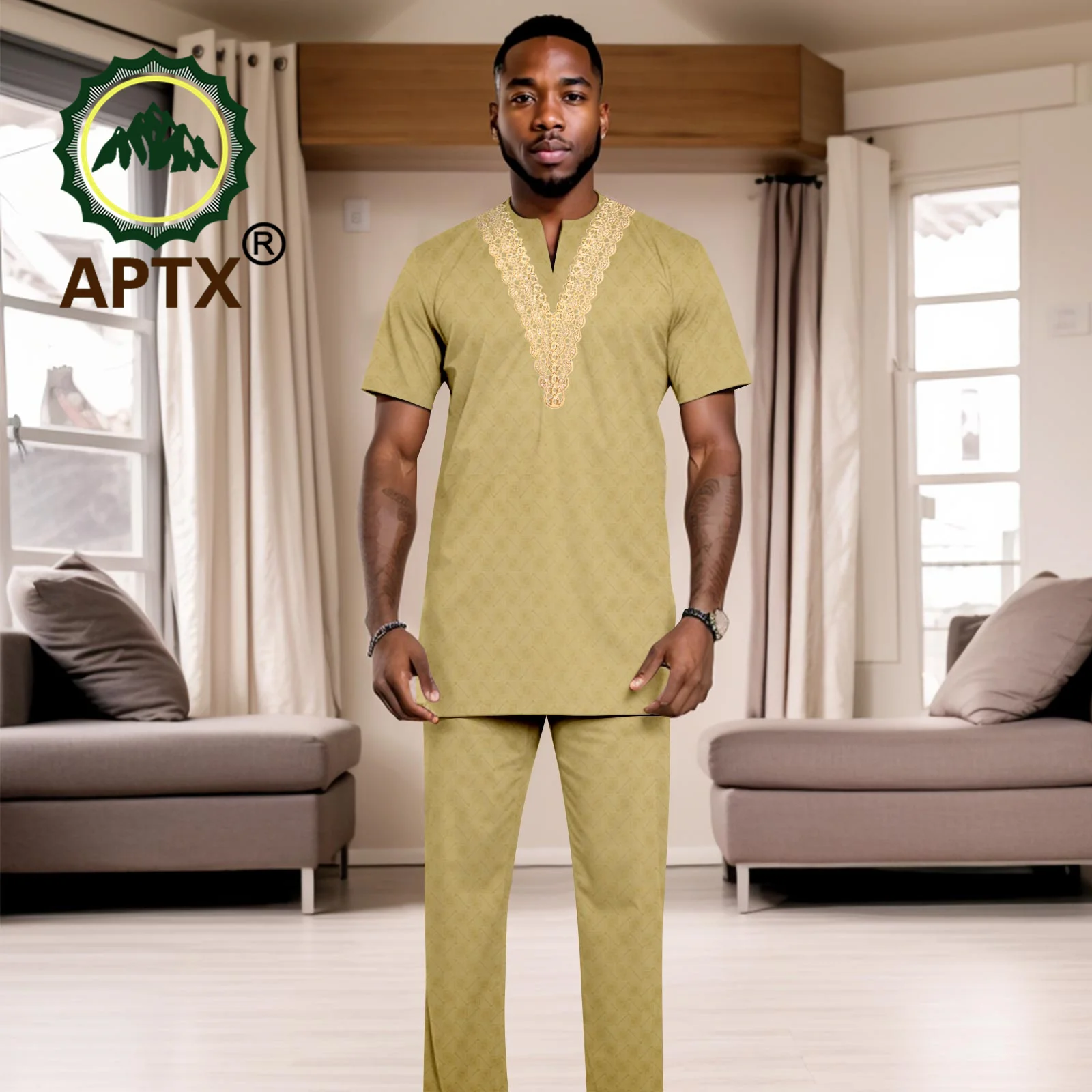 African Men Traditional Outfits 2023 Dashiki Male Embroidery Shirt Pants Suits Casual Wedding Fashion Outfits Attire 2416003