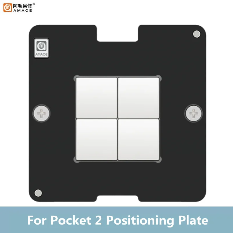 Amaoe estêncil magnético forte de reballing bga, 0.12mm, para huawei pocket 2, camada intermediária, plantio de estanho, malha de aço, plataforma de modelo