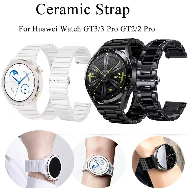 20mm Ceramic Strap For Huawei Watch GT3 PRO 43mm, Ceramic Watchband For Huawei GT3 GT2 42mm Wristband For Samsung Galaxy Watch 6