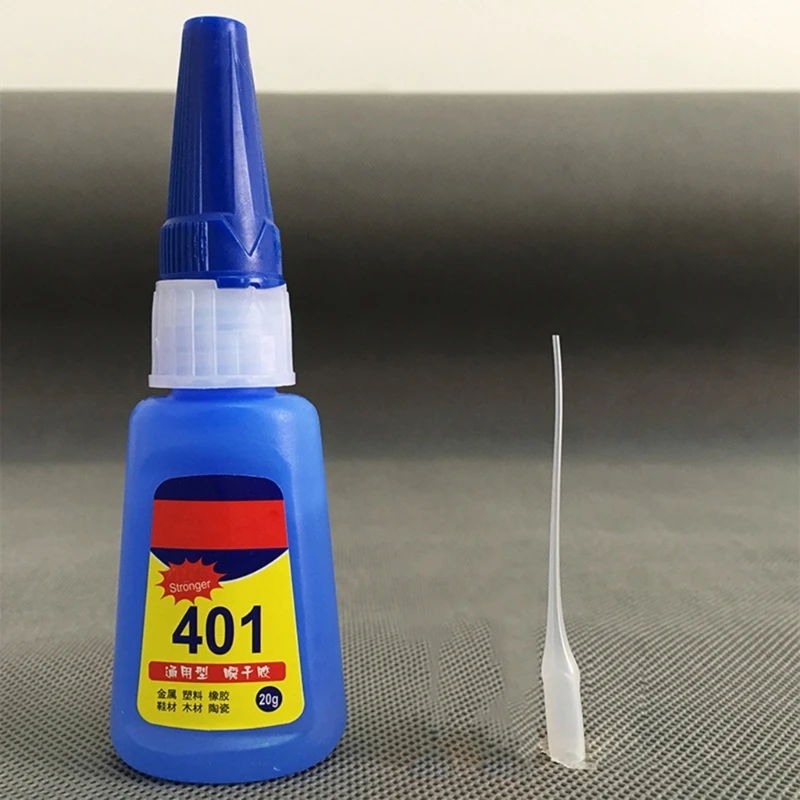 401 Super Colle Adhésif Instantané 20g pour Bâton Métal Caoutchouc Céramique Verre Bois