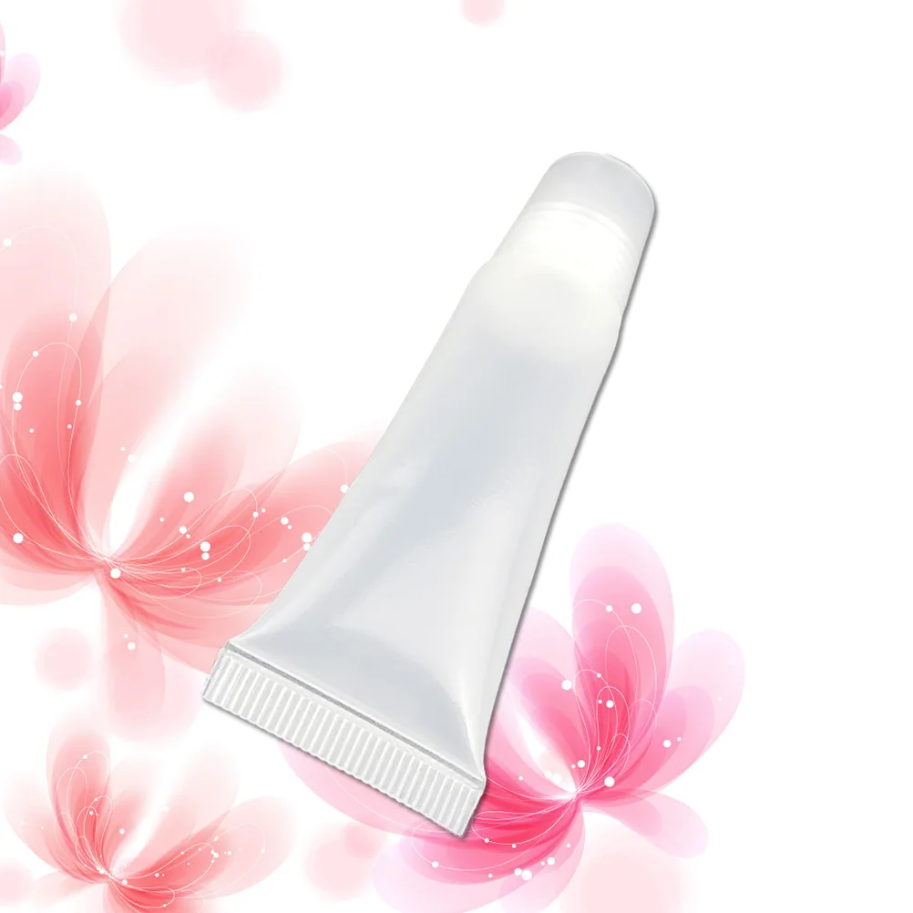 

5Pcs Lip Balm Tube Empty Containers Natural Polypropylene 10ml Round Size Turning Wheel Mechanism for Handmade Lip Gloss