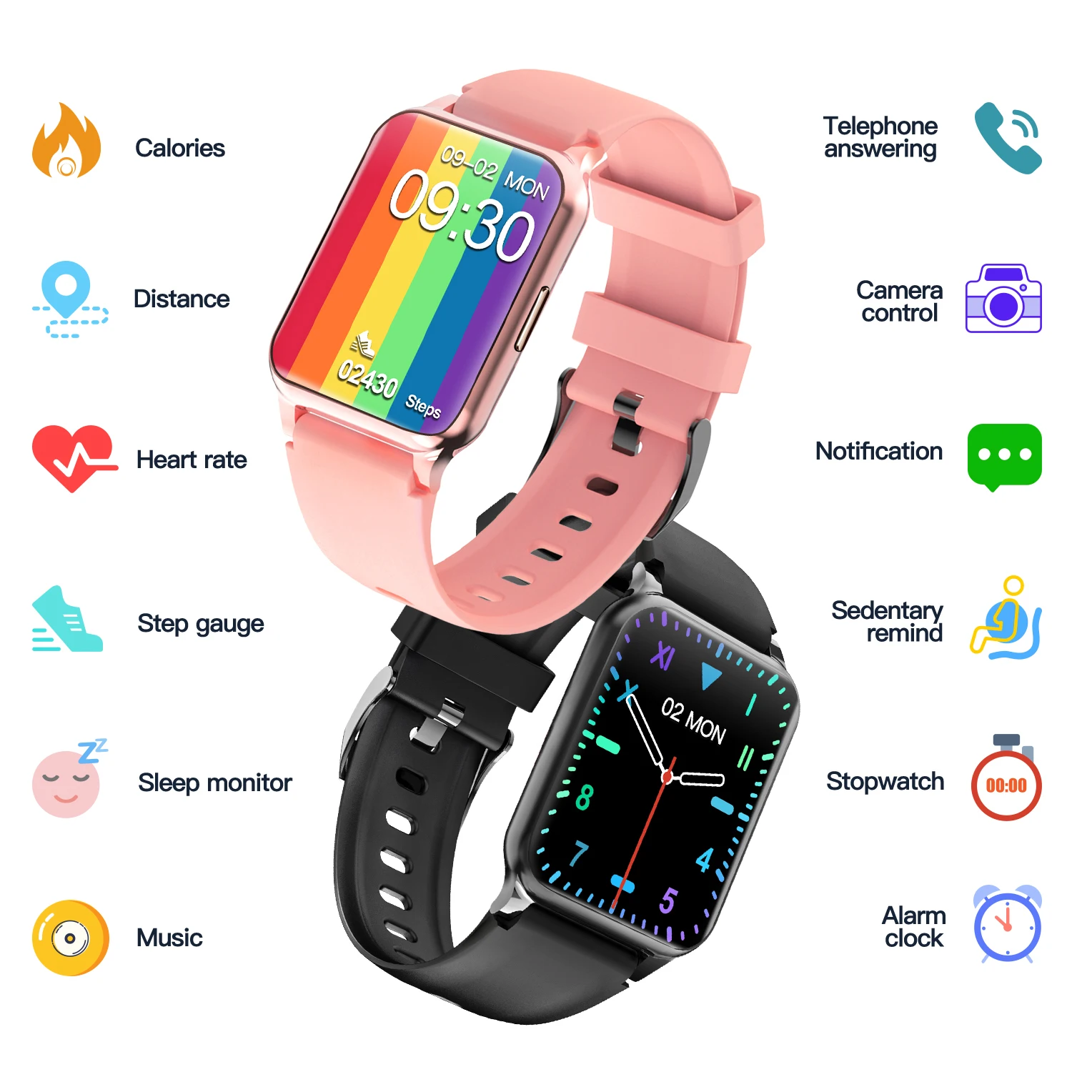 F30L  Bluetooth Call Heart Rate Sleep Monitoring Remote Control Photo Ip67 Waterproof SmartWatch For Men And Women  Sales