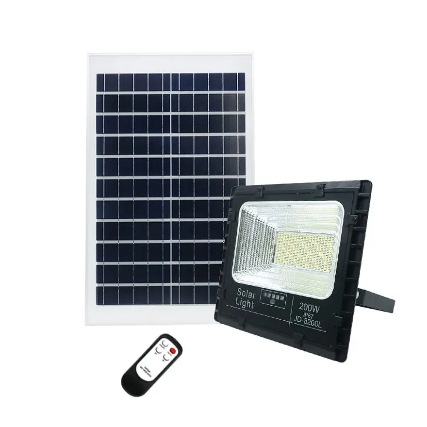 

200W Solar Powered LED Street Flood Lights With Remote Controller