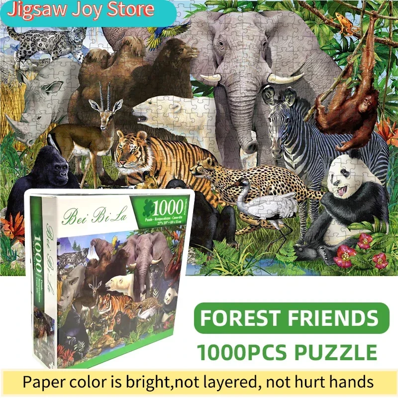 

69*51 Paper Jigsaw Puzzles Adult Forest Friends Painting Puzzles Decorative Paintings Variety Styles