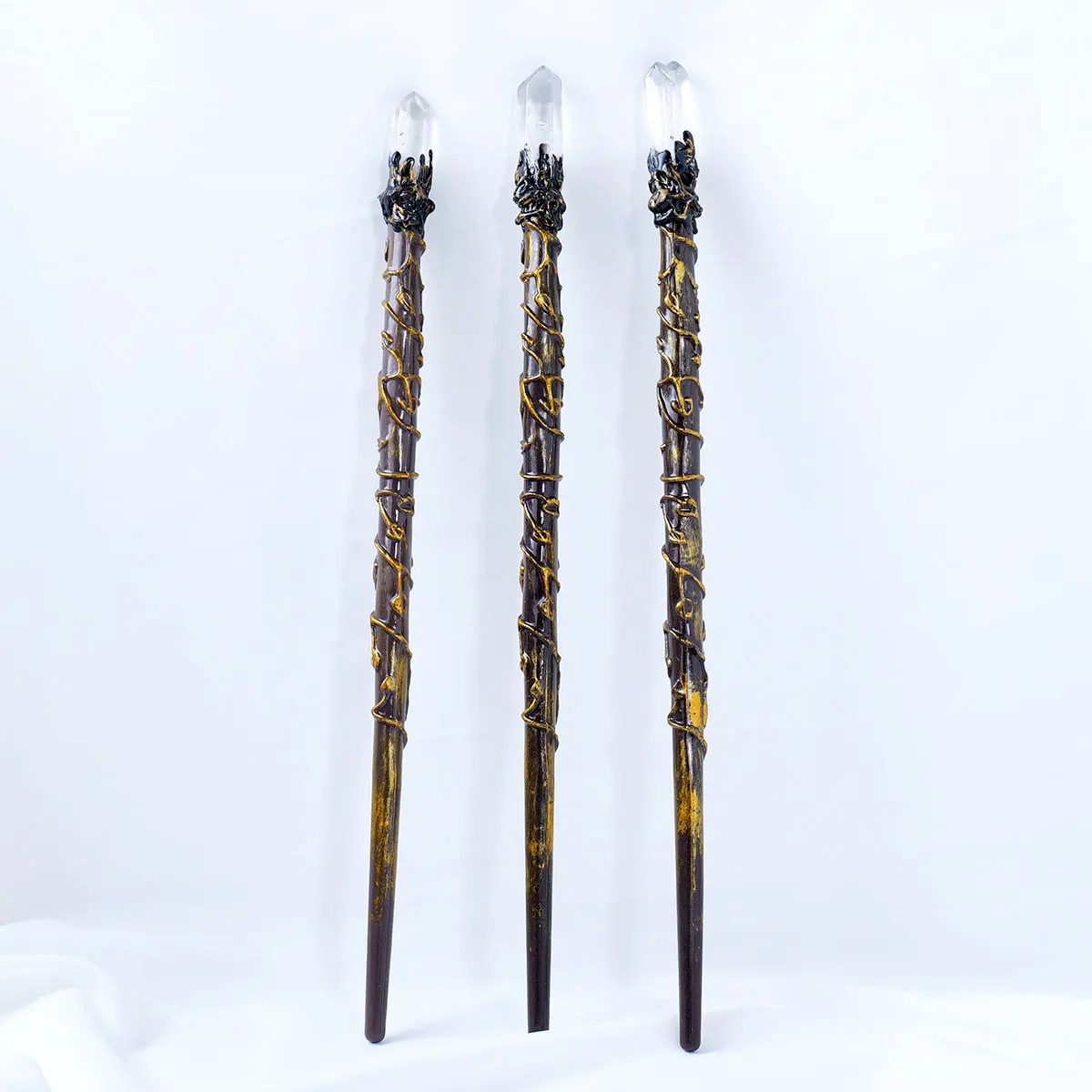 1PC Natural Crystal White Single Crystal Scepter Magic Wand Witchcraft Props DIY Hairpin Healing Home Decor Children Gift