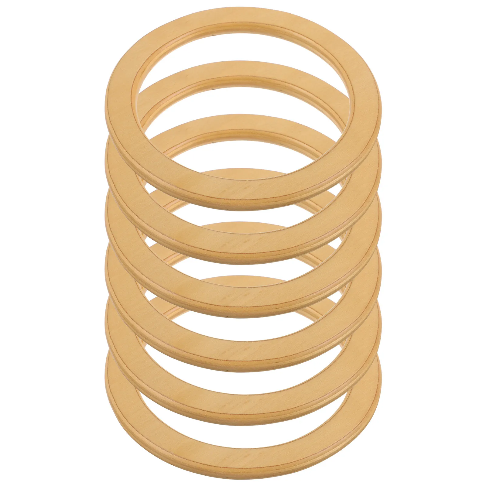 

6Pcs Wooden Circular Purse Handles Smooth Handles for Handmade Beach Tote Macrame Purse Making Supplies Replacement