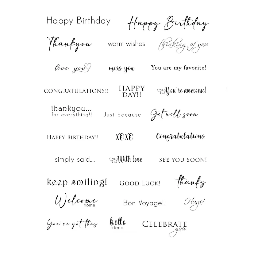 Phrases Sentiments Clear rubber Stamp DIY Scrapbooking Embossing Photo Album Decorative Paper Card Craft Art Handmade Gift