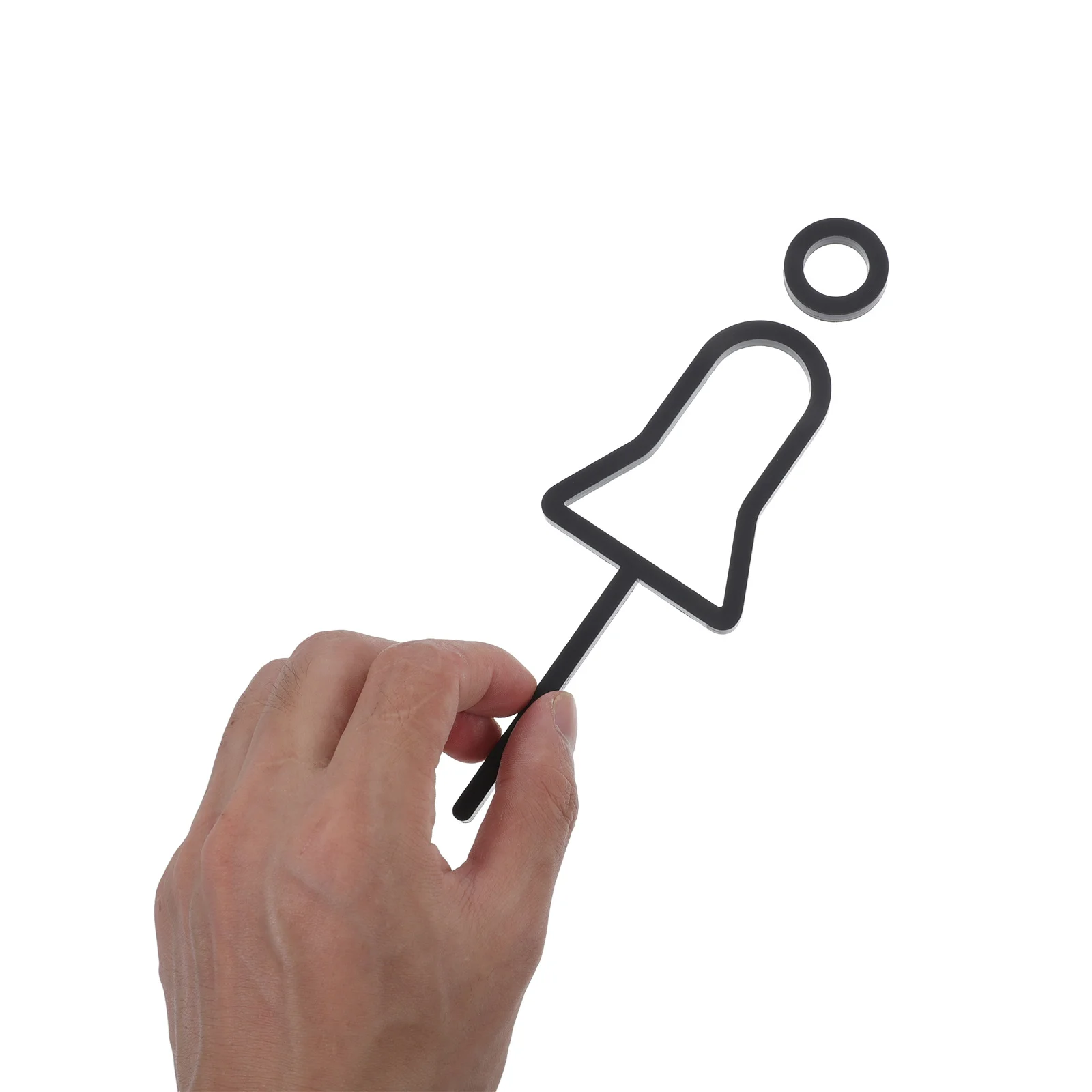 

1Set 3D Toilet Door Frame Decoration Finish Bathroom Sign Modern Mens Female Restroom Sign for Business