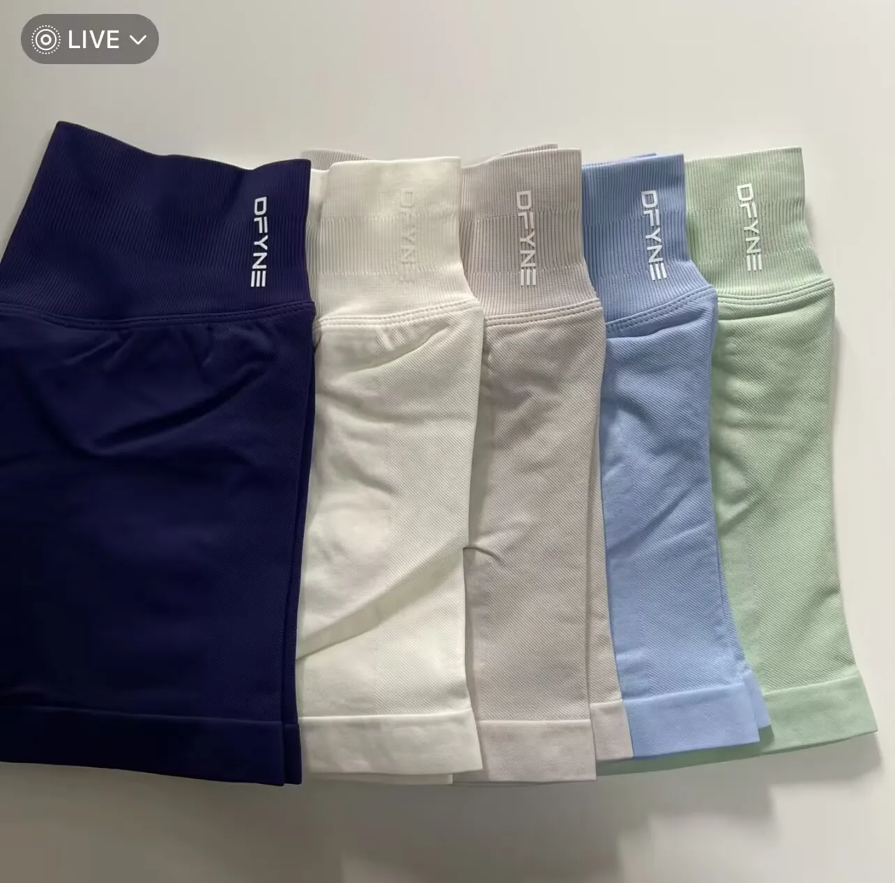 Impactbroek met logo Shorts Dames Lage geribbelde band Gymshorts Fitness Biker Korte training Butt Yoga Naadloze panty's