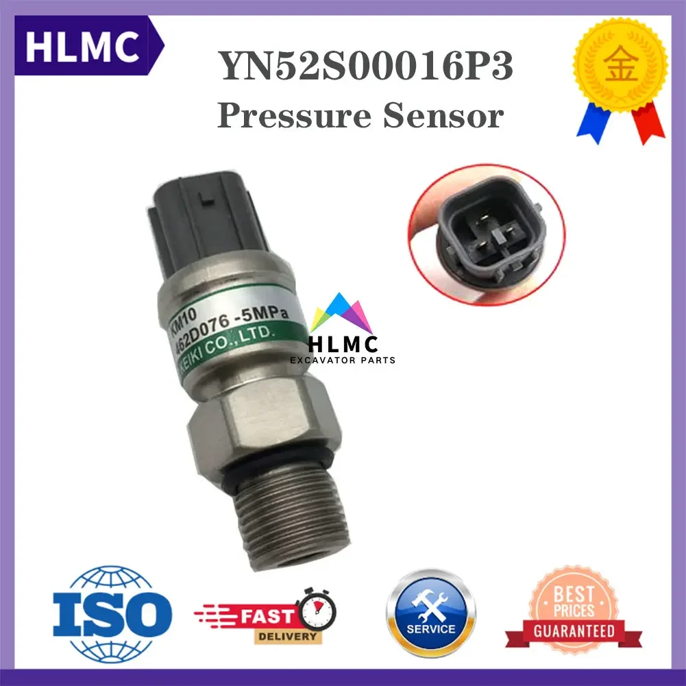 Excavator Electrical Parts Low Pressure Switch YN52S00016P3 SK200-6 Excavator Pressure Sensor YN52S00016P3