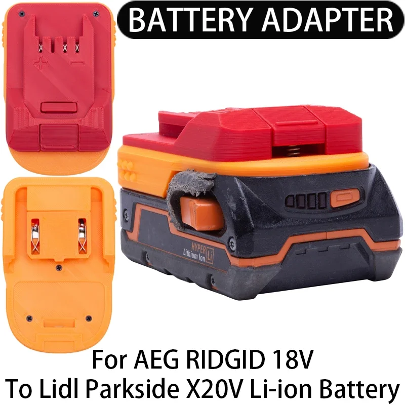 

Adapter/Converter for Lidl Parkside X20V Li-ion Tools to AEG RIDGID 18V Li-ion Battery Adapter Power Tool Accessories