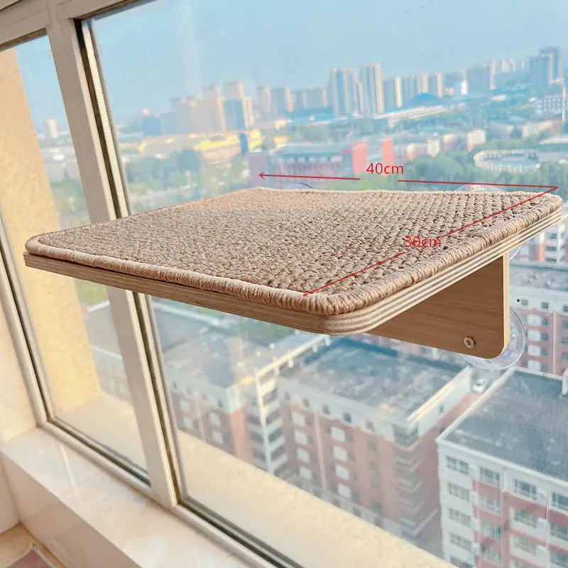 

Window glass window bay window cat hammock without punching wall type hanging solid wood cat climbing frame suction cup cat rack