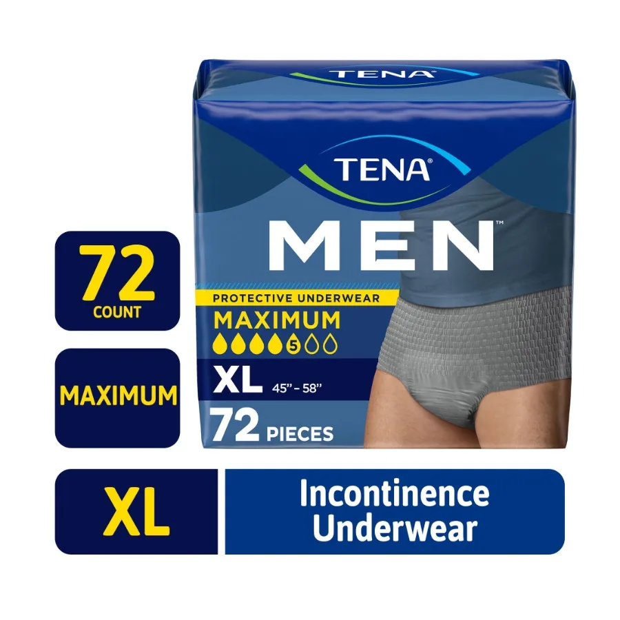 

Protective Underwear for Men, Maximum, XL, 72 count Waist size 45in-58in