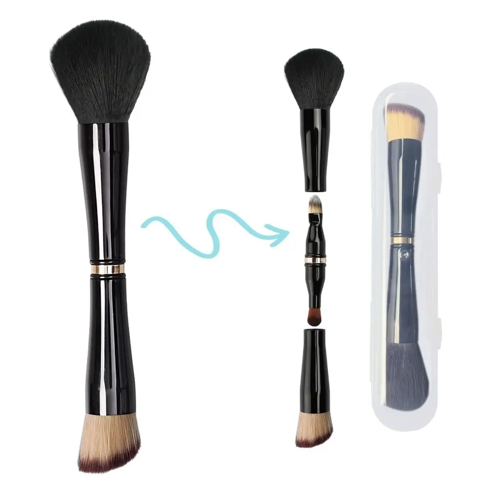Cream for Liquid Double Ended Travel Makeup Brushes Makeup Brush Set 4 in 1 with Case