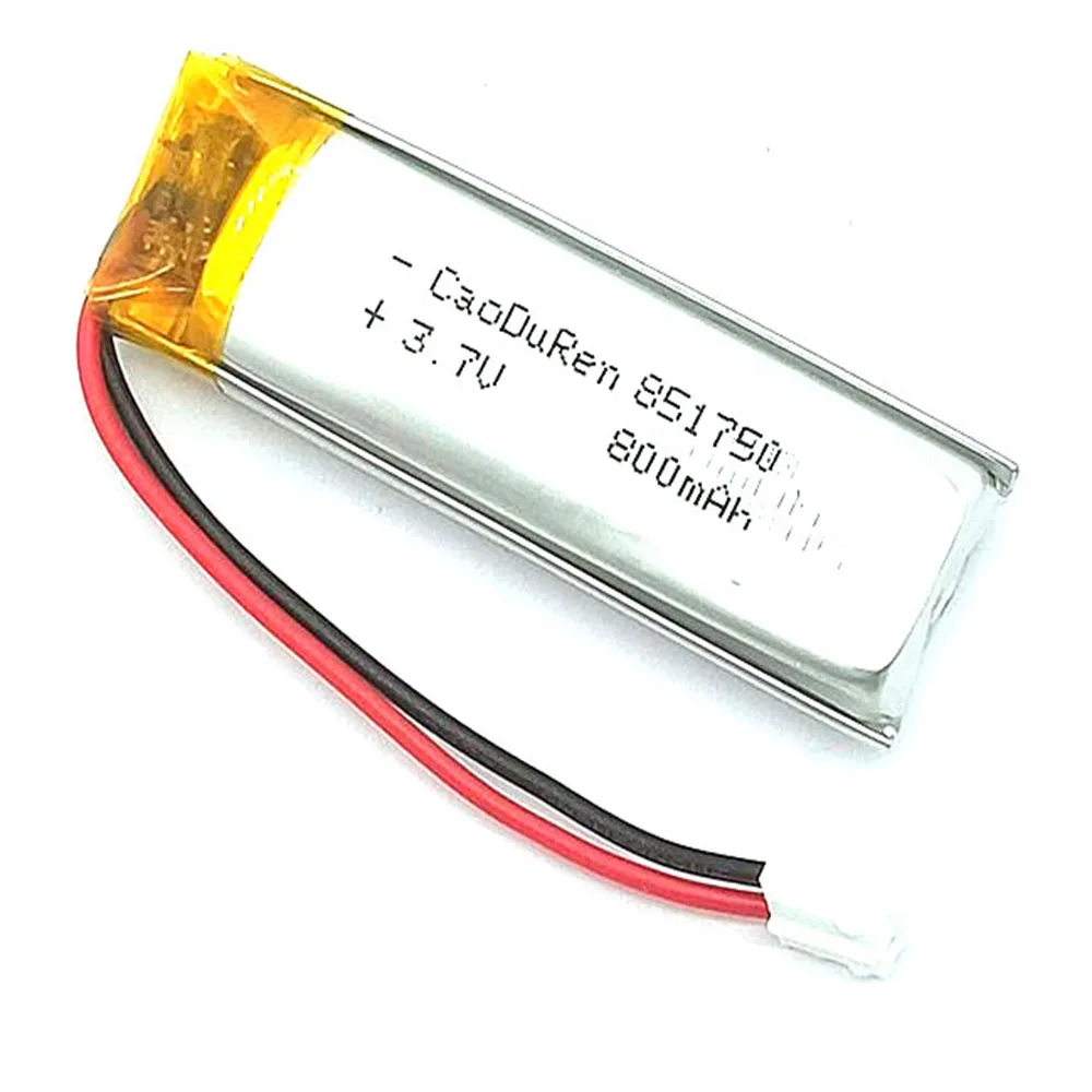 

Rechargeable 3.7V 800mAh 851750 Lithium Polymer Ion Battery For ELECTRIC TOYS SMART WATCH CHARGING TREASURE POWER MP3 MP1011