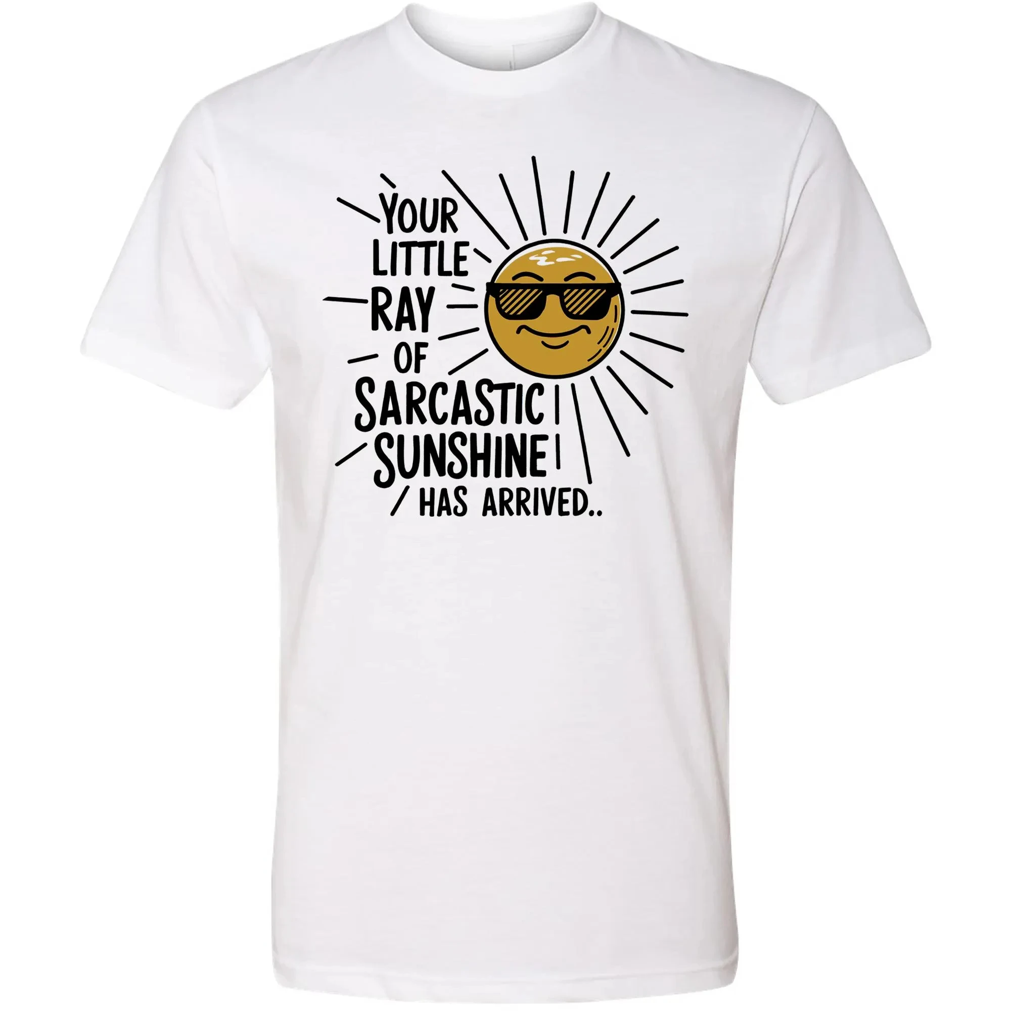 Your Little Ray of Sarcastic Sunshine تي شيرت الصيف الرجال Trucksuit رسالة مطبوعة س الرقبة قصيرة الأكمام القطن ملابس رياضية كاجوال #4