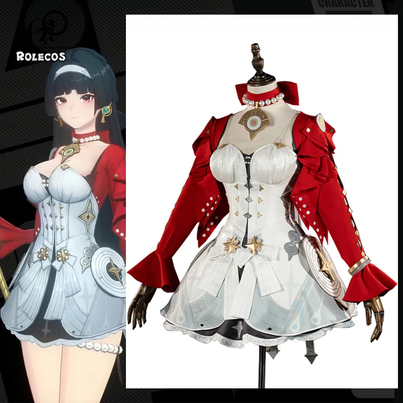 

ROLECOS Zenless Zone Zero Astra Yao Cosplay Costume Astra Yao Women Dress Uniform Halloween Carnival Party Outfit Fullset