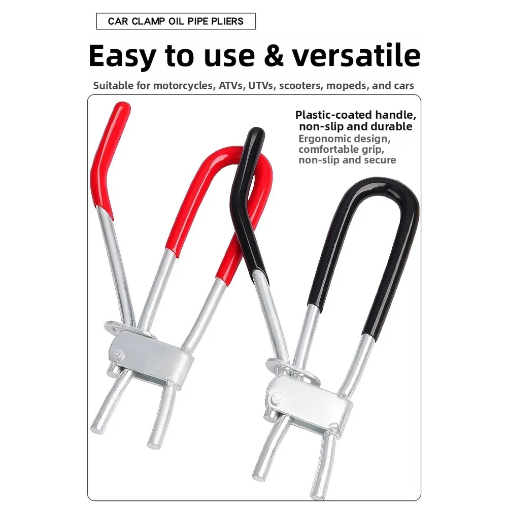 Alicates de abrazadera de tubo de aceite de aleación con mango antideslizante ergonómico para reparación confiable de frenos y mangueras de combustible en varios vehículos automotrices