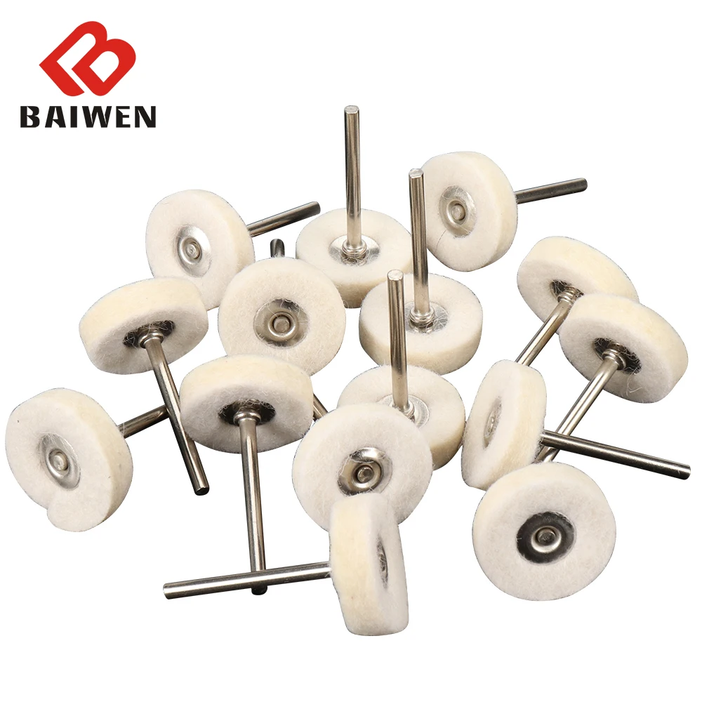 

10pcs Rotary Brush Sanding Polishing Buffing Grinding Wheel Brush for Rotary Tools 25mm Round Wool Felt Accessories