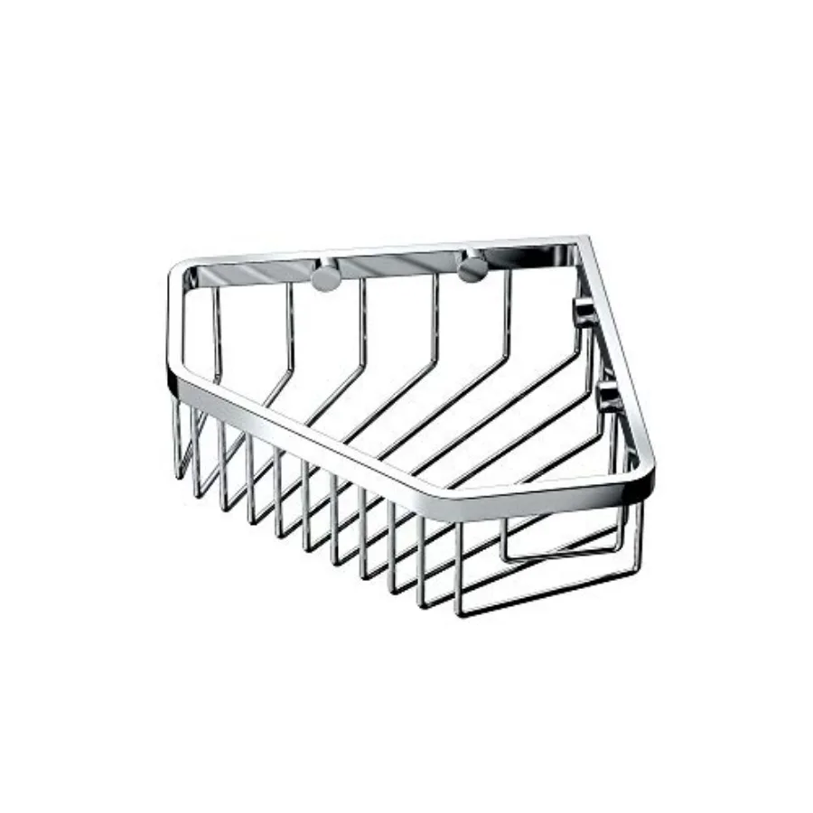 

8-1/2-Inch Shower or Tub Corner Basket Chrome for Bathroom Storage with Durable Chrome Finish