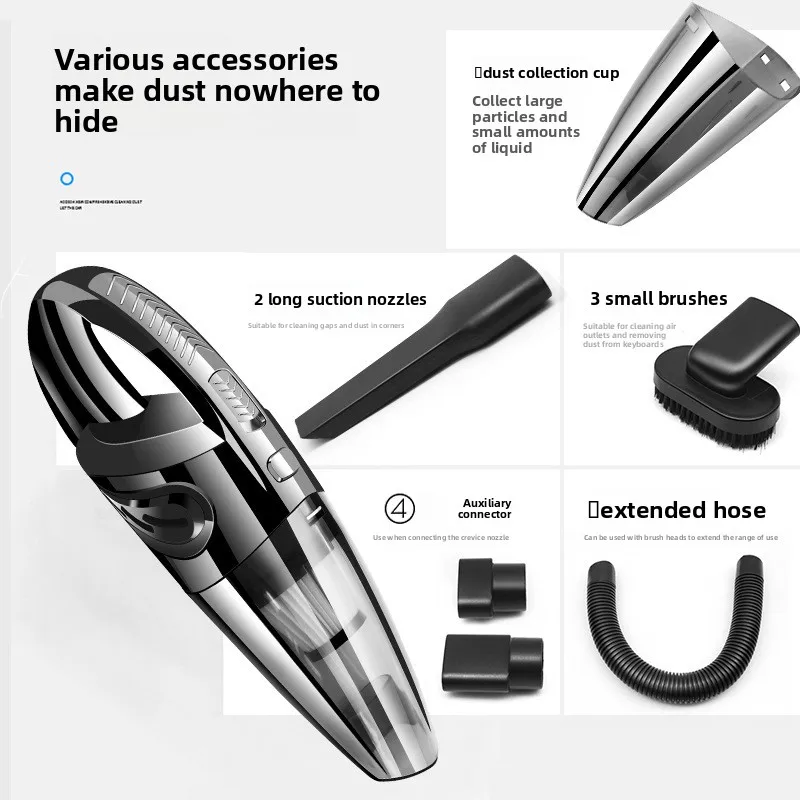 Portable Cordless Car Vacuum 3200kpa 120W High Power Wet Dry Handheld Vacuum Cleaner for Car, Home, Office, Pet,무선청소기