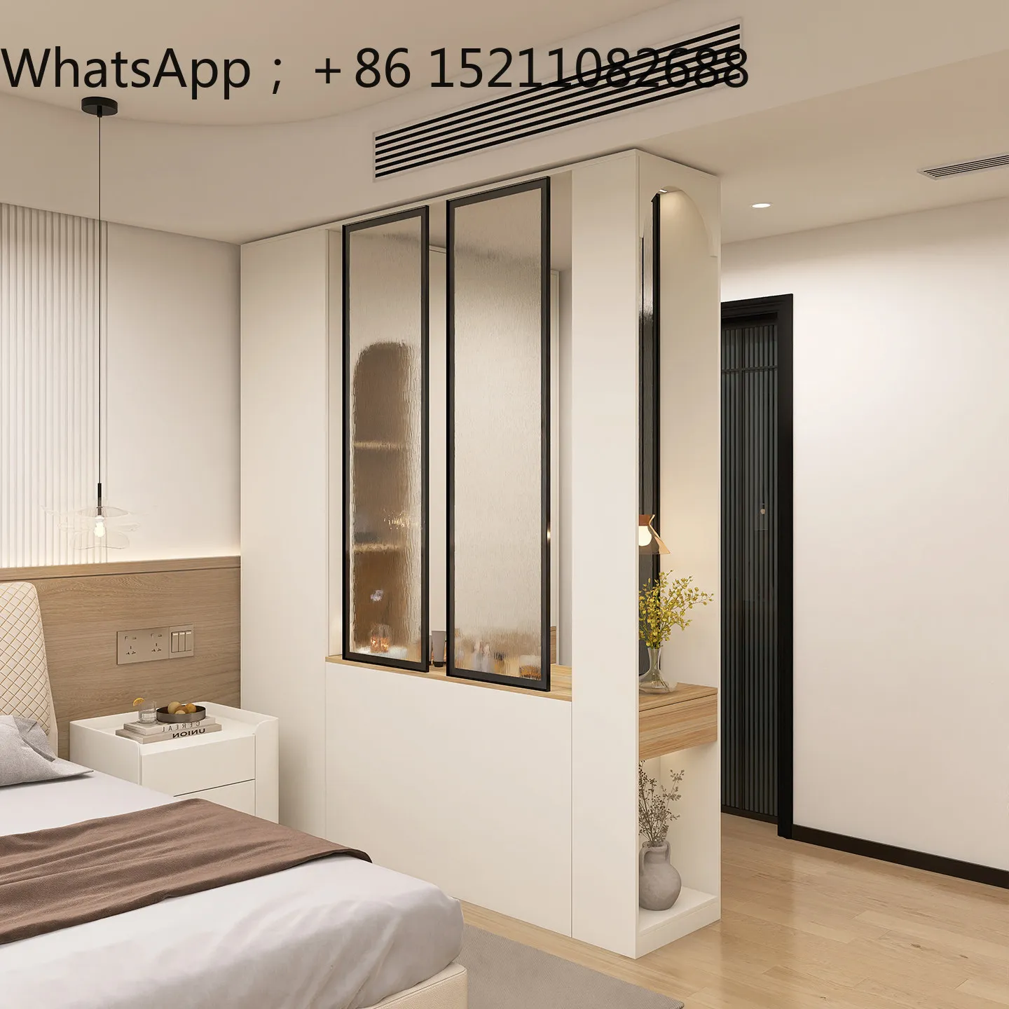 LLY bedroom partition cabinet dresser integrated master bedroom bathroom door to bed corner wardrobe cloakroom
