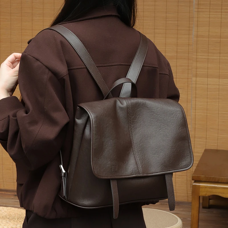 genuine-leather-women's-backpack-college-student-large-capacity-school-high-end-backpacks-cowhide-commuting-leisure-travel-bag