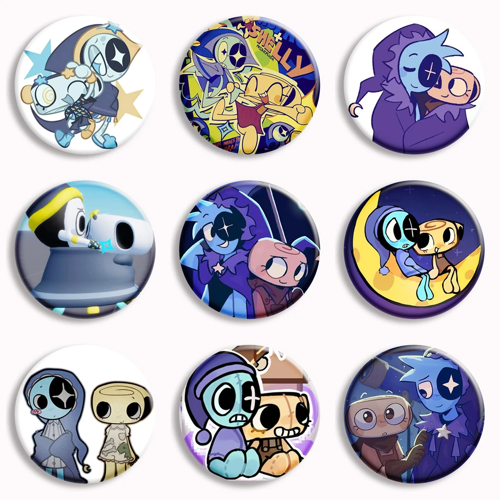 Astro Shelly Fanart Anime botón suave Pin Dandys World broche de dibujos animados insignia bolsa decoración joyería Fans recoger niños regalos