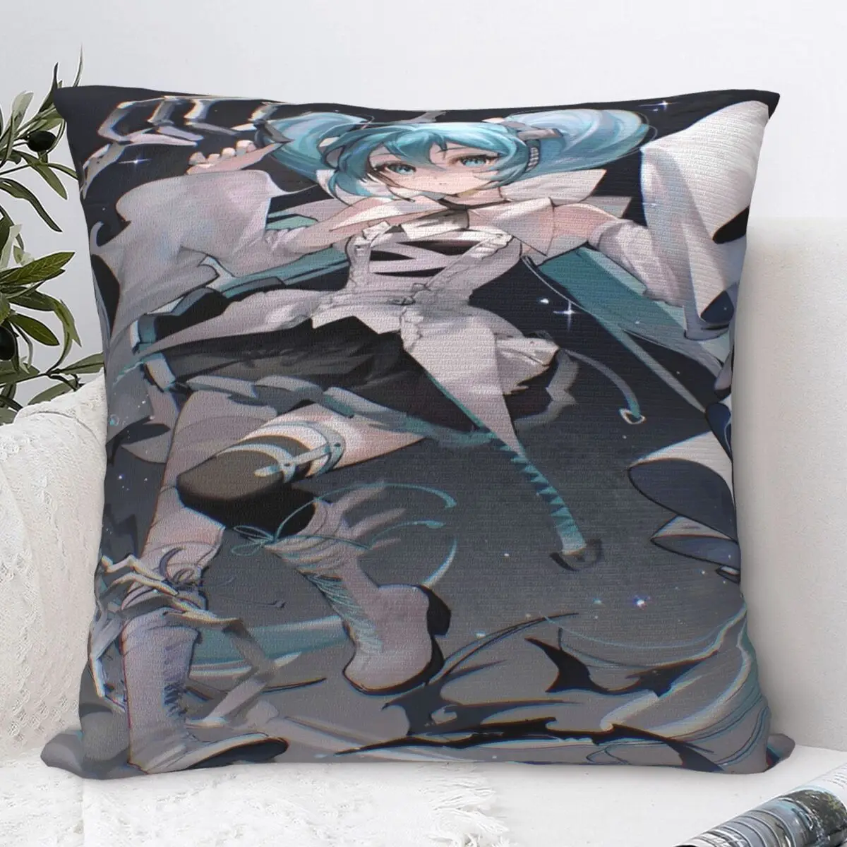 

Hatsune Miku Pillowcase Accessories Printing Cushion Cover Throw Pillow Cover Home Decoration Square Multi Size