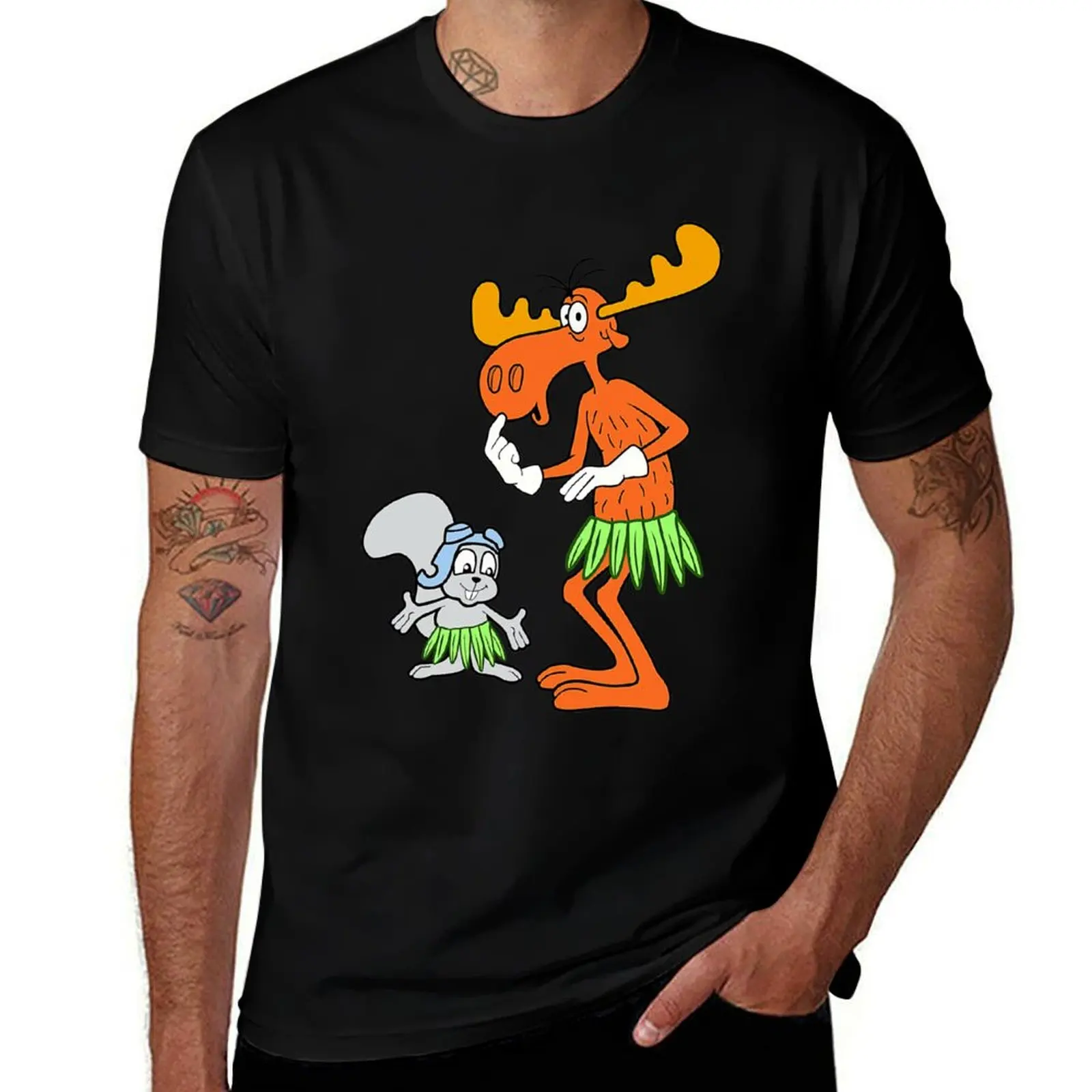 

Bullwinkle T-Shirt customs design your own funny shirt cotton Blouse tshirts for men