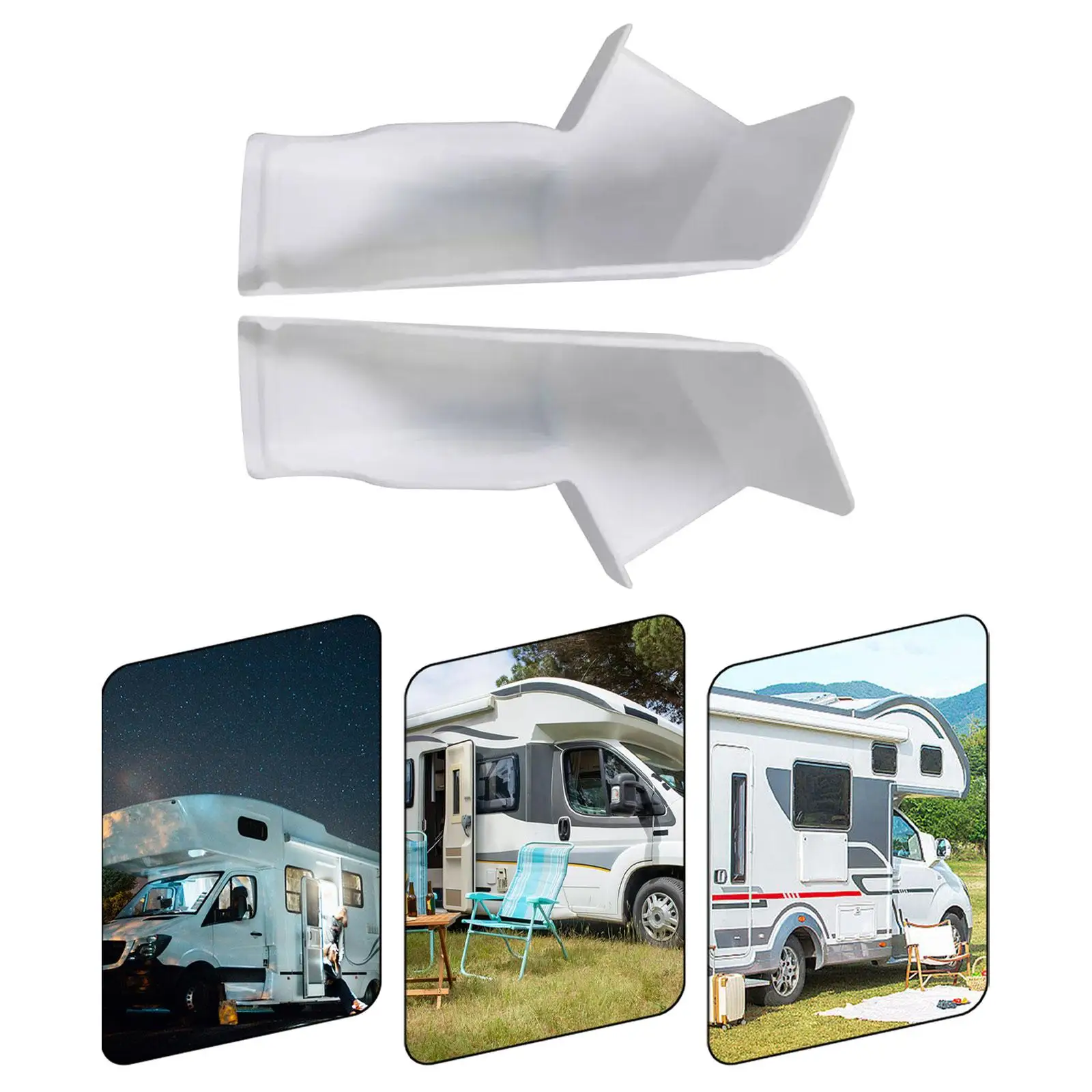Durable Plastic Rain Gutter Spout Extensions for RV Camper Trailer Water Runoff Solution