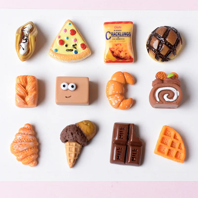 10 -100PCS Mini Resin Kawaii Coffee Cookies/candy/chocolate Flatback Stone Hand-made Material Figurine Scrapbook DIY Decor Craft