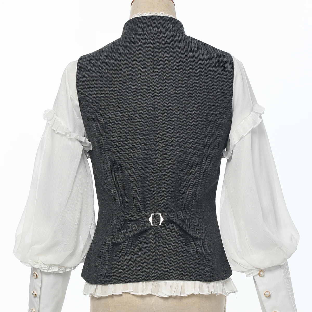 Glafor-Gilet victorien pour femme, double boutonnage, style vintage, steampunk