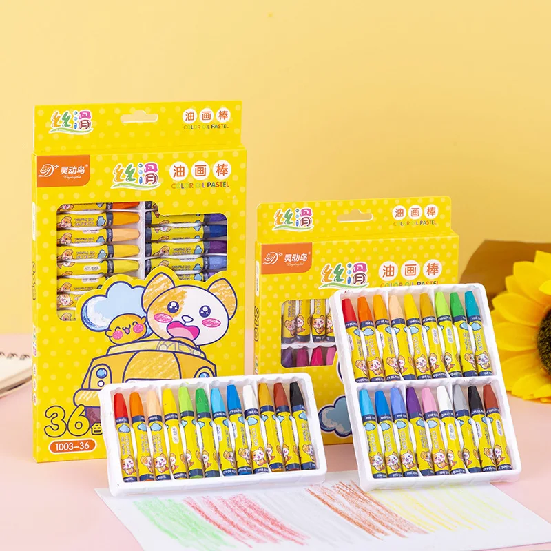 12/18/24/36 Colors Crayons,Washable and Erasable Color Crayons for Kids, Children's Crayon Painting Tools School Office Supplies