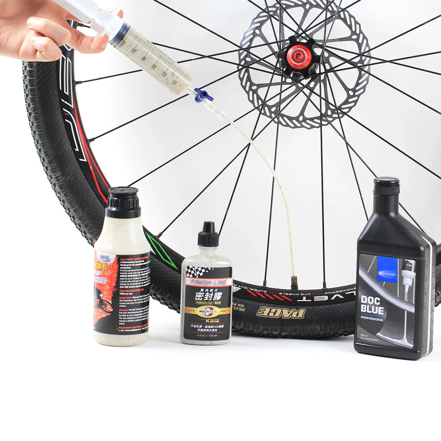 Bicycle Tubeless Tire Liquid Injection Tool MTB Bicycle 60ml Tire Tubeless Oil Mineral Sealant Injector Tools Bike Accessories